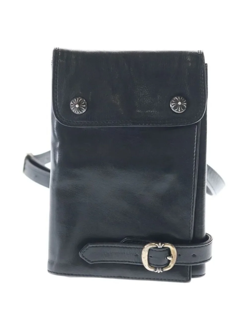 Chrome Hearts Scissor Case Cross Ball Clip Gunslinger Belt Leather Shoulder Bag
